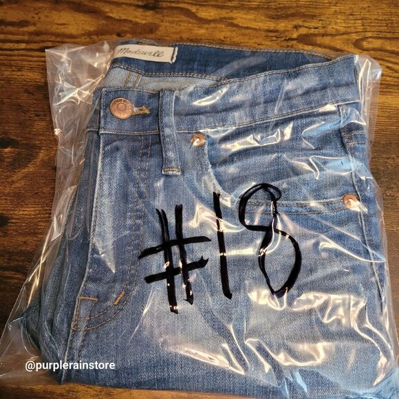 Madewell Jeans 27 Skinny 9" High Rise Tummy Control Raw Hem Winifred Wash G6148 - Picture 12 of 12